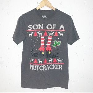 Son of a Nutcracker Light Up Christmas Holiday Funny Tee T-shirt Gurilla Biscuit